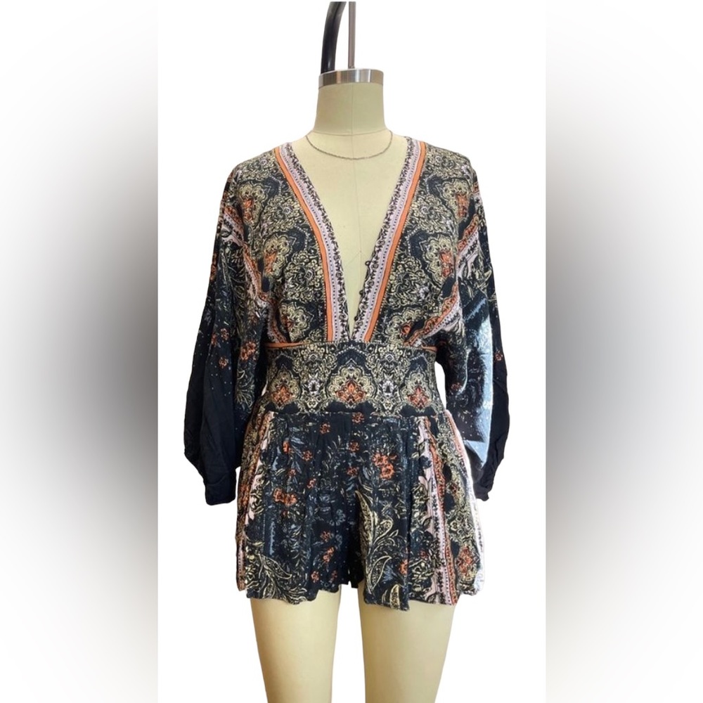 Free People | Big Sur Romper | Deep V | Size Small - Picture 3 of 12